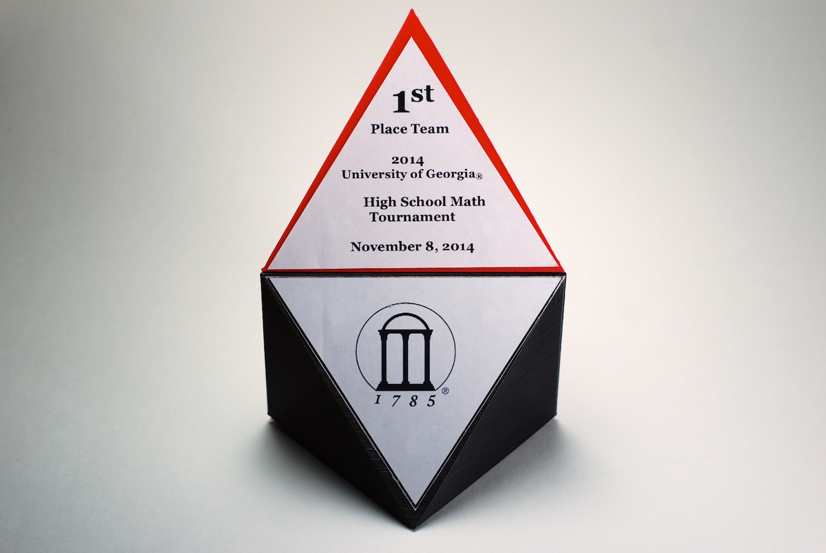 Cube Decomposition Trophy.